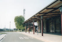 der Busbahnhof Blickrichtung Blankenheim/Sangerhausen am 21.04.2002